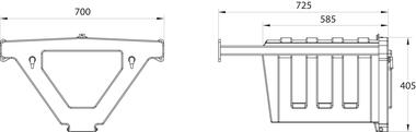 700 MK1 - Coffre à outils triangulaire  avec support (2)