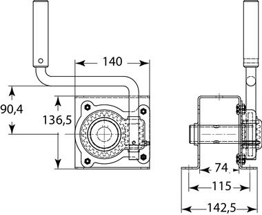 Pulling winch, steel (2)