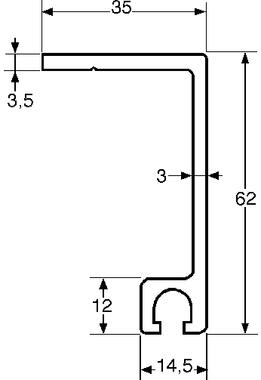 Anodized aluminium profile