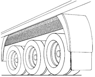 Side-skirt plus profile, 155 mm height fitted with anti spray (2)