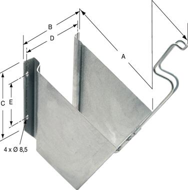 Galvanized steel support