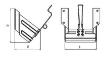 Support acier galvanisé BEGIN pour cale de roue CROWNY 46 (2)