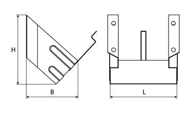 Black painted steel support BEGIN for wheel chock CROWNY 53 (2)