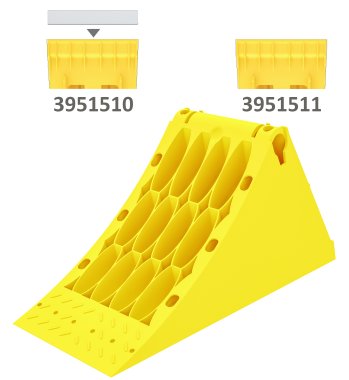 CROWNY 46 Yellow plastic wheel chock E46