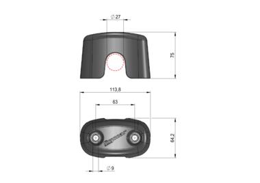 Butée de porte pour guide Ø27 (2)
