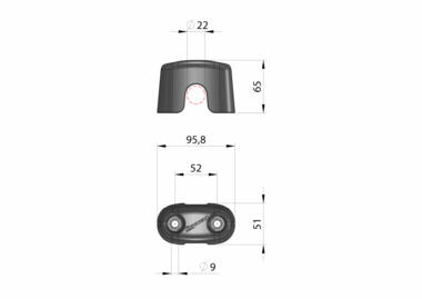 Butée de porte pour guide Ø22 (2)