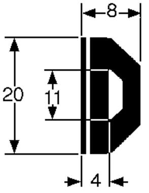 Rammschutz, EPDM weich, schwarz, selbstklebend (2)