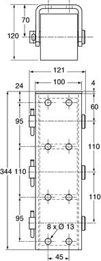 Butoir vertical à 3 rouleaux cylindriques BUT-ROLL V3-80 (2)