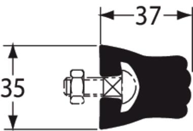 Black high density polyethylene profile (2)