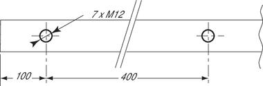 Zinc plated steel fixation bar (2)