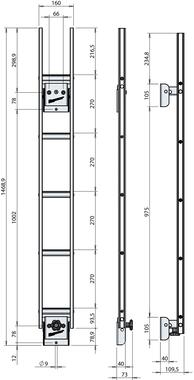 Folding service ladder with anti-slip rungs (2)