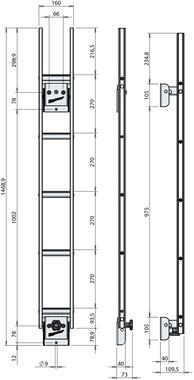 Échelle de service repliable avec marches antidérapantes (2)