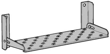 Zinc plated steel large folding step (1)