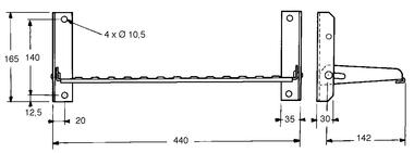 Zinc plated steel large folding step (2)