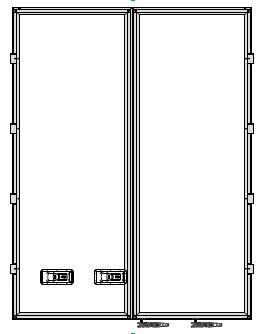 Composants pour porte remplissage panneau 2 crémones EN12642 XL25