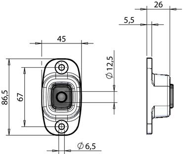 Coquilla con tope de goma para parte macho Ø17 mm (2)