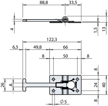 Hook for door retainer (2)