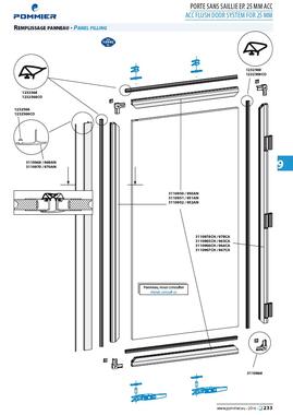 Composants pour porte remplissage panneau multi‐vantaux EN12642 XL25 (4)