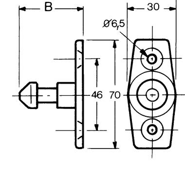 Wtyk zaczepu, aluminium (2)