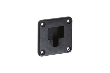 Black plastic recessed catch plate