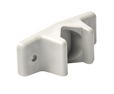 Grey polypropylene securing bracket for door retainers