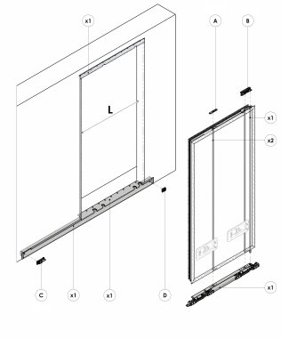 Sliding door accessories kit - SLIDOO (2)