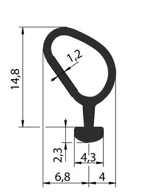 Dichtung EPDM schwarz für Bordwandboden (2)