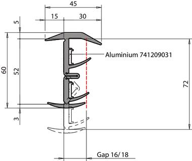 Gasket in 20 m rolls for panel width from 50 to 70 mm (1)