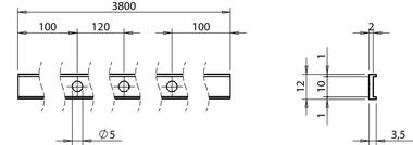 Profil aluminium de fixation joints