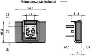 Recessed 90° socket (2)