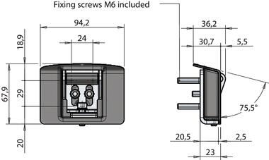 Recessed 110° socket (2)