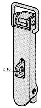 Grenouillère pour cadenas acier zingué H120mm