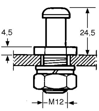 Gâche acier zingué pour sérrure 2141205 / 2141199 (2)