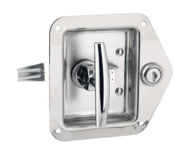 Stainless steel paddle lock, key operated (1)
