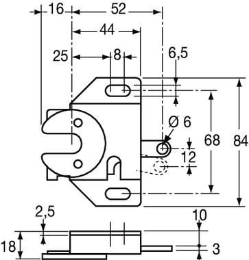 Serrure en acier zingué bichromaté (2)