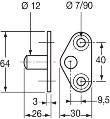 Passivated zinc plated steel keeper (2)