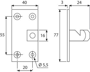 Zinc plated steel keeper (2)