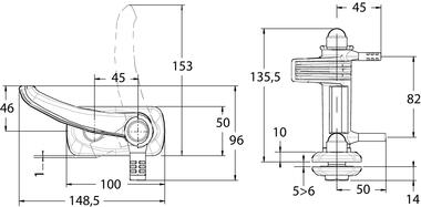 Tailgate lock, in bag unassembled (2)