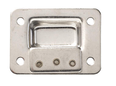 Gâche inox pour serrures H 65mm