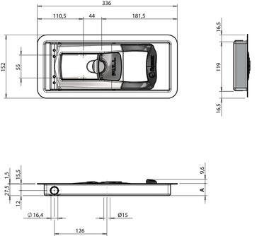 FURGOCAR TORSEO 16 UL-R/I PULL recessed handle (2)