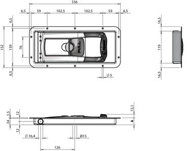 FURGOCAR TORSEO 16 UL-R/P PULL recessed handle (2)