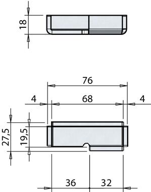 Cerradero derecho soldable para fijación horizontal (2)