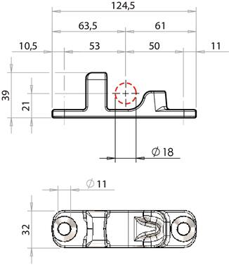 Gâche haute inox porte sans saillie (2)