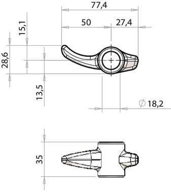 Arpione superiore inox, Ø 18 (2)