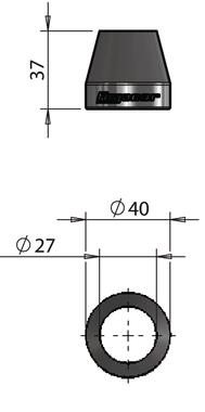 Cuffia Ø27 per ghiera anti-rack (2)