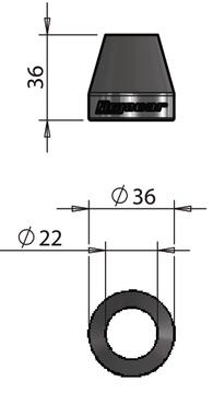 Cuffia Ø22 per ghiera anti-rack (2)