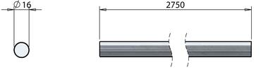 Sworzeń Ø16x2750 mm (2)