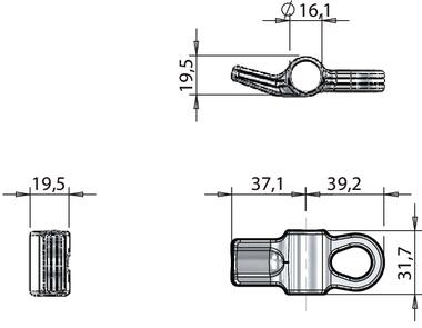 Arpione ambidestro Ø16 ST1 (2)