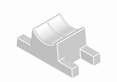 Kunstoff Unterlage für Stangenführung Ø16