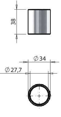 Spacer sleeve Ø27, 38 mm length (2)